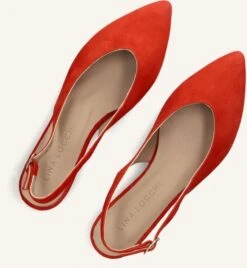 Lina Locchi 010-72 Elegante Slingbacks in Rotem Wildleder -Teveo Geschaft 310193 5