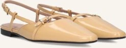 Lina Locchi 010-22 Beige Patent Leather Slingbacks