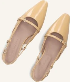 Lina Locchi 010-22 Beige Patent Leather Slingbacks -Teveo Geschaft 310200 5