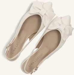 Lina Locchi 010-73 Slingbacks - Off-White Wildleder mit Blockabsatz -Teveo Geschaft 310201 5