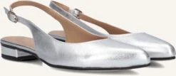 Lina Locchi Slingbacks 010-72 – Elegante silberne Pumps mit Blockabsatz