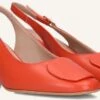 Lina Locchi 010-150 Rote Leder Slingbacks mit Blockabsatz -Teveo Geschaft 310208 1