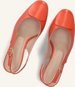 Lina Locchi 010-150 Rote Leder Slingbacks mit Blockabsatz -Teveo Geschaft 310208 5