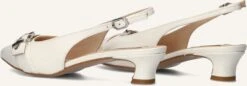 Lina Locchi Weiße Slingbacks Au 23 aus Lackleder mit Kitten-Heel 7 Lina Locchi Weiße Slingbacks Au 23 aus Lackleder mit Kitten-Heel -Teveo Geschaft 310268 3