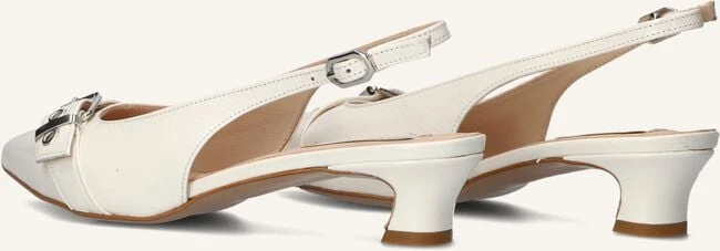 Lina Locchi Weiße Slingbacks Au 23 aus Lackleder mit Kitten-Heel 4 Lina Locchi Weiße Slingbacks Au 23 aus Lackleder mit Kitten-Heel – Bild 2