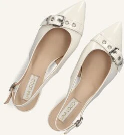Lina Locchi Weiße Slingbacks Au 23 aus Lackleder mit Kitten-Heel 9 Lina Locchi Weiße Slingbacks Au 23 aus Lackleder mit Kitten-Heel -Teveo Geschaft 310268 5