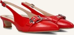Lina Locchi Au 23 - Elegante Rote Slingbacks aus Lackleder