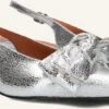 Lina Locchi Slingbacks au 23/m - Silberne Kitten Heels mit Glitter-Finish -Teveo Geschaft 310275 1