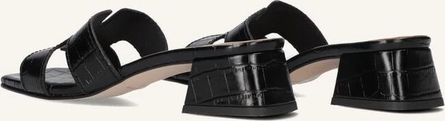 Notre-V Mules AS-16621 - Elegante Schwarze Leder-Pantoletten mit Kroko-Prägung 4 Notre-V Mules AS-16621 - Elegante Schwarze Leder-Pantoletten mit Kroko-Prägung – Bild 2