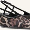 Kennel & Schmenger Black Leo Print Slingbacks 39100