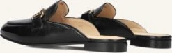 Notre-V Damen Leder-Slipper 4015 in Schwarz mit Schnalle