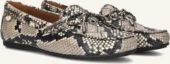 Kurt Geiger London Eagle Moccasin - Braune Damen Mokassins mit Schlangenmuster