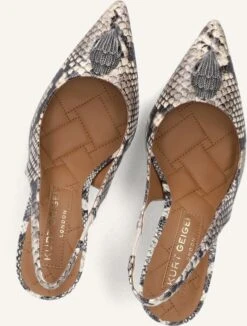 Kurt Geiger London Belgravia High Slingbacks - Braunes Schlangenmuster -Teveo Geschaft 310663 5