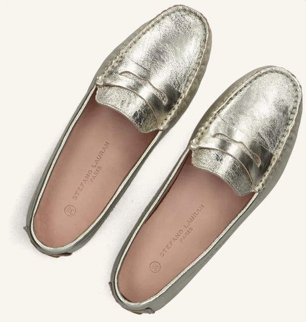 Stefano Lauran Goldfarbene Mokassins 11634 mit Glitter-Finish 6 Stefano Lauran Goldfarbene Mokassins 11634 mit Glitter-Finish – Bild 4