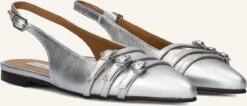 Stefano Lauran Leder-Slingbacks in Silber 15600154