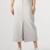 Jansen Amsterdam Midirock Georgie - Hellgrau mit Frontschlitz -Teveo Geschaft 311327 1