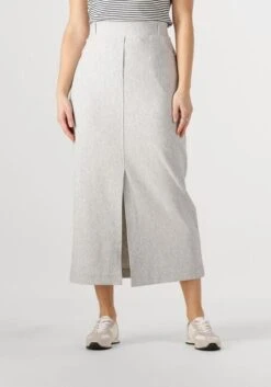 Jansen Amsterdam Midirock Georgie - Hellgrau mit Frontschlitz