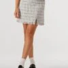 EDITED Minirock Ellinor – Stilvoller Tweed-Rock in Off-White