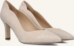 Peter Kaiser Beige Suede Pumps 72442 with Stiletto Heel