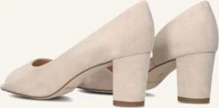Peter Kaiser 78341 Beige Suede Pumps with Block Heel -Teveo Geschaft 311794 3