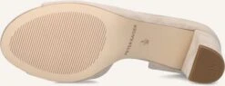 Peter Kaiser 78341 Beige Suede Pumps with Block Heel -Teveo Geschaft 311794 4