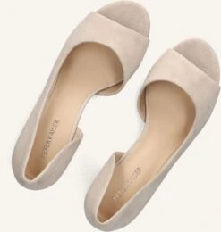 Peter Kaiser 78341 Beige Suede Pumps with Block Heel -Teveo Geschaft 311794 5