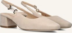 Peter Kaiser 79541 Beige Suede Slingback Heels