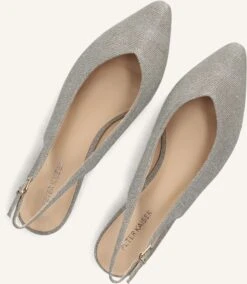 Peter Kaiser Beige Glitter Slingbacks 79442 with Elegant Block Heel -Teveo Geschaft 311810 5