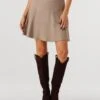 Y.A.S. Yasfonny HW Knit Skirt - Taupe A-Line Mini -Teveo Geschaft 312634 1
