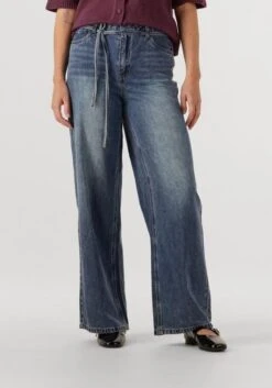 Object Objrosie MW Wide Jeans - Blaue Damen Wide-Leg Denim