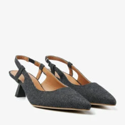 Via Vai Suzy Aliya Slingbacks aus schwarzem Wildleder