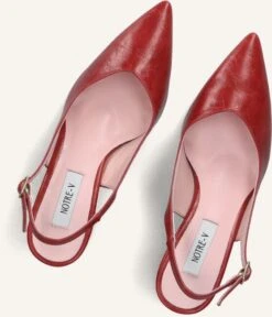 Notre-V 2315c Rote Slingbacks mit Blockabsatz für Damen -Teveo Geschaft 313268 5