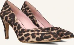 Notre-V Pumps 1092tf - Braune Stilettos mit Leopard-Print