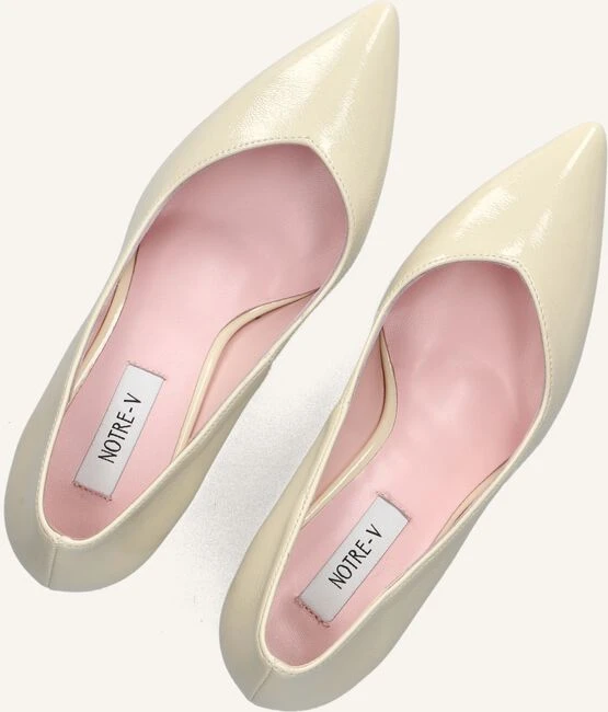 Notre-V Beige Leather Pumps 1092tf with 8cm Stiletto Heel 6 Notre-V Beige Leather Pumps 1092tf with 8cm Stiletto Heel – Bild 4