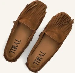 Toral Otoe Fringes Braune Wildleder-Mokassins für Damen -Teveo Geschaft 313415 5