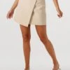 Neo Noir Petrani Pinstriped Mini Skirt - Beige -Teveo Geschaft 314179 1
