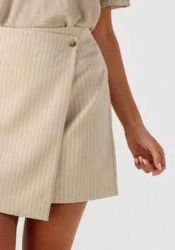 Neo Noir Petrani Pinstriped Mini Skirt - Beige -Teveo Geschaft 314179 3