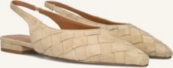 Stefano Lauran Beige Suede Slingbacks 6155 - Elegant Flat Shoes