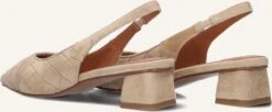 Stefano Lauran D24062 Beige Suede Slingbacks with 4cm Block Heel -Teveo Geschaft 316588 3