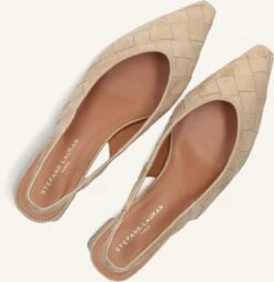 Stefano Lauran D24062 Beige Suede Slingbacks with 4cm Block Heel -Teveo Geschaft 316588 5