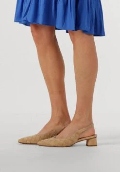 Stefano Lauran D24062 Beige Suede Slingbacks with 4cm Block Heel -Teveo Geschaft 316588 8