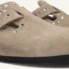 Birkenstock Boston Rivet Taupe Suede Slippers