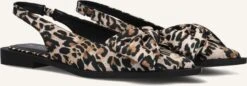 Blasz Damen Slingbacks Daw0390 - Schwarze Ballerinas mit Leo-Print