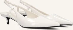 Blasz Dzrp0666 Weiße Slingbacks mit Kitten Heel