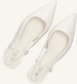 Blasz Dzrp0666 Weiße Slingbacks mit Kitten Heel -Teveo Geschaft 319409 5
