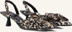 Blasz DAW0798 Schwarze Slingbacks mit Leo-Print