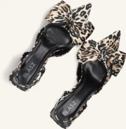 Blasz DAW0798 Schwarze Slingbacks mit Leo-Print -Teveo Geschaft 319413 5