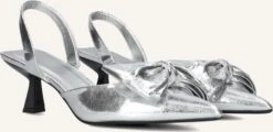 Blasz Daw0798 Silberne Slingbacks mit Kitten Heel für Damen