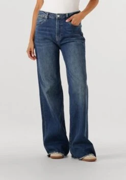 Circle Of Trust Marlow Wide Leg Jeans in Blue Denim
