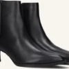 Unisa Lomas Schwarze Leder-Stiefeletten mit Trichterabsatz 1 Unisa Lomas Schwarze Leder-Stiefeletten mit Trichterabsatz -Teveo Geschaft 320293 1
